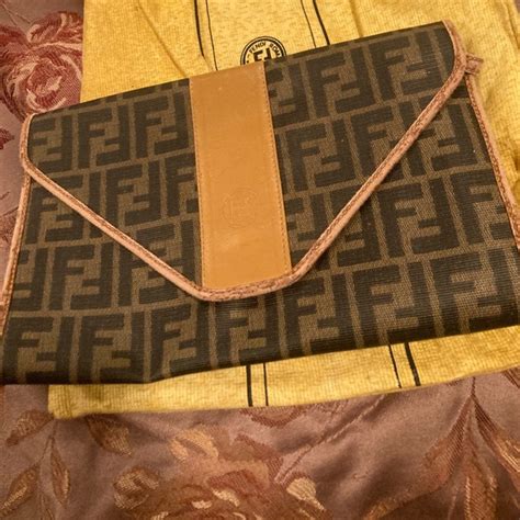 fendi fila clutch|vintage fendi envelope clutch.